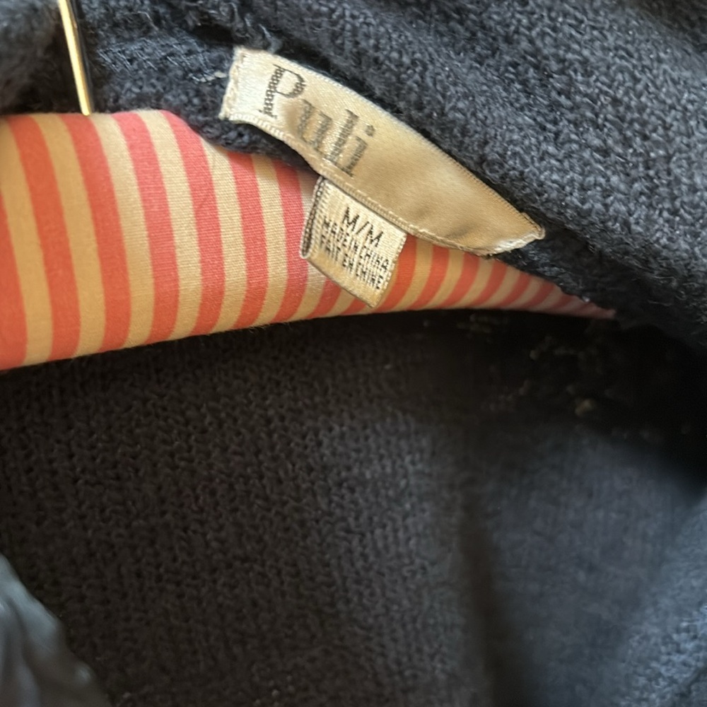 Navy Ruffle Sleeve Zip-Up Jacket - Picture 3 of 3